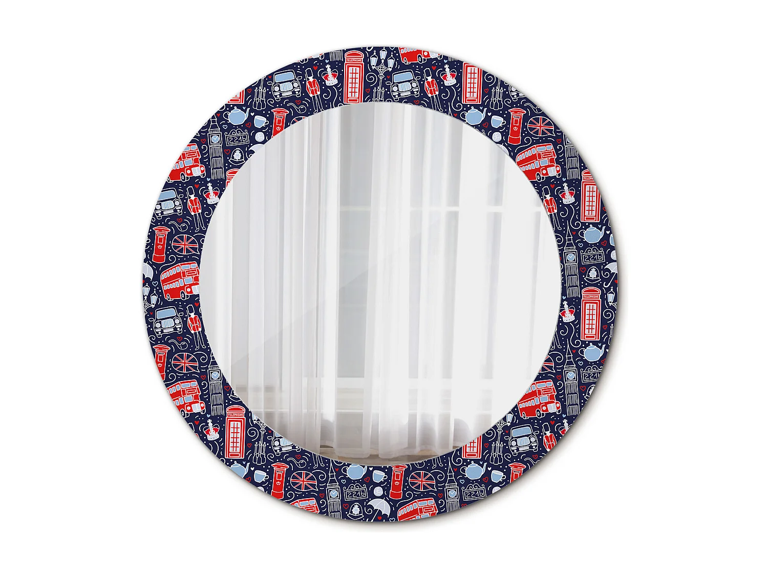 Miroir rond décoratif - Londres - 60 cm