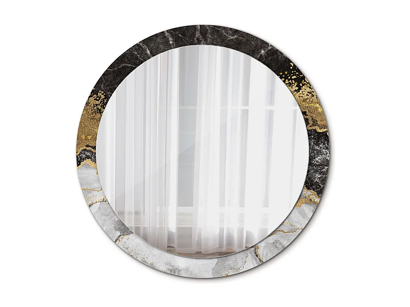 Miroir rond décoratif - Loft en marbre - 90 cm