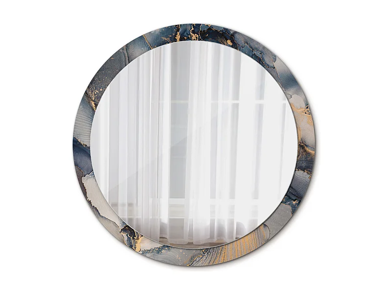 Miroir rond décoratif - Peintures abstraites - 100 cm