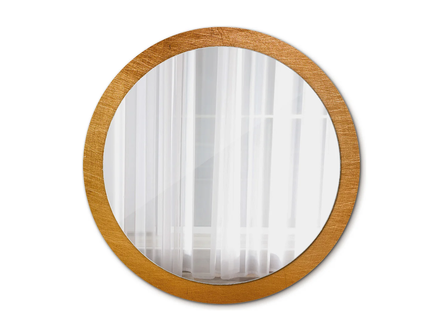 Runder dekorativer Spiegel - Vintage-Loft-Stil - 100 cm