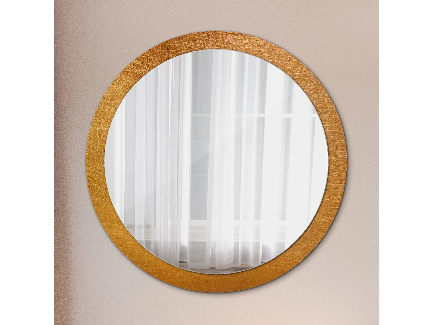 Runder dekorativer Spiegel - Vintage-Loft-Stil - 100 cm