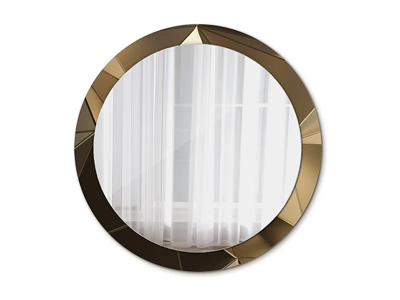 Miroir rond décoratif - Abstraction moderne - 90 cm