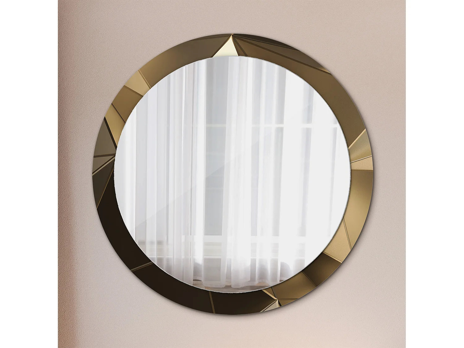 Decoratieve ronde spiegel - Moderne Abstractie - 90 cm
