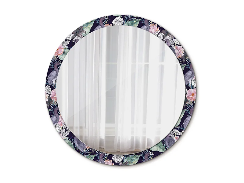 Dekorativer runder Spiegel - Airons Birds - 100 cm
