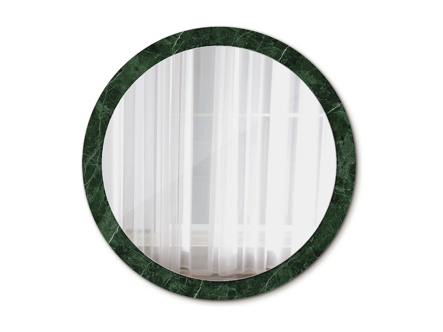 Ronde decoratieve spiegel - Groen Marmer - 100 cm