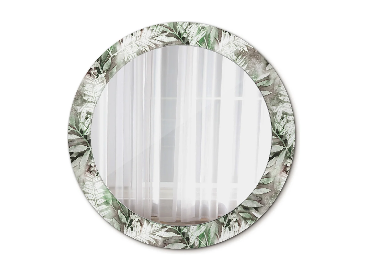 Miroir rond décoratif - Rustique métallisé - 70 cm