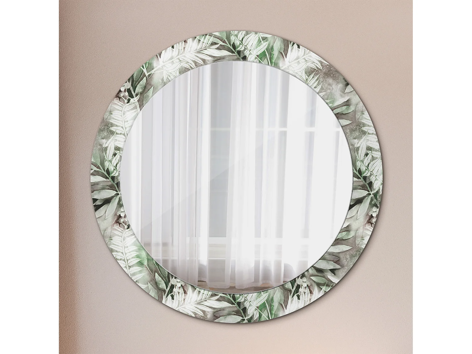 Miroir rond décoratif - Rustique métallisé - 70 cm