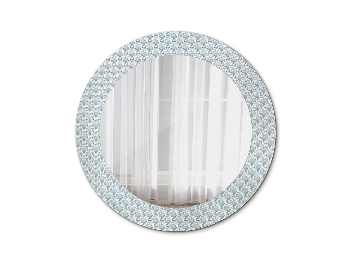 Dekorativer runder Spiegel – Retro-Vintage-Muster – 60 cm