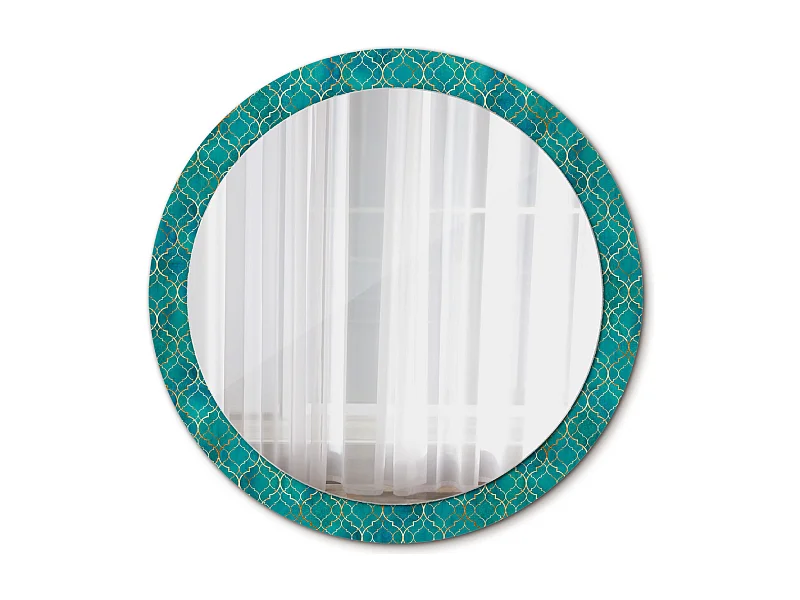 Dekorativer runder Spiegel - Farbkomposition - 90 cm