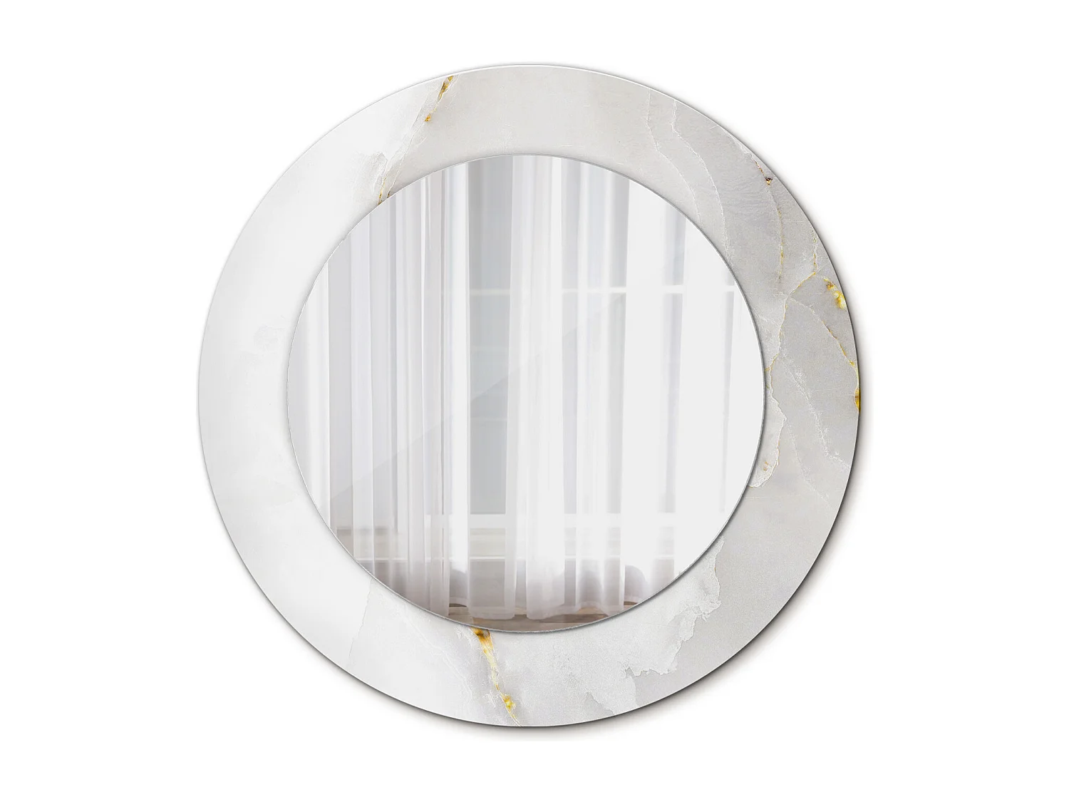 Specchio rotondo decorativo - Marmo lucido - 50 cm