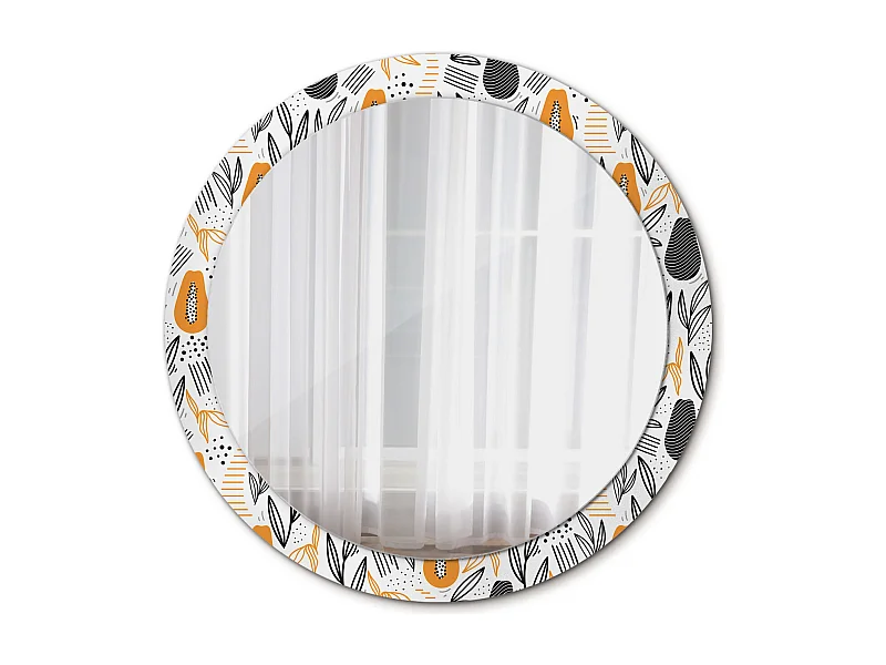 Dekorativer runder Spiegel - Papayas - 90 cm