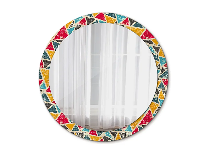 Dekorativer runder Spiegel - Retro-Komposition - 90 cm