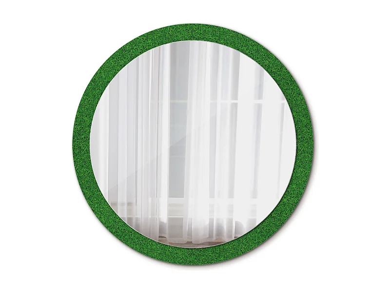 Ronde decoratieve spiegel - grasgroen - 100 cm