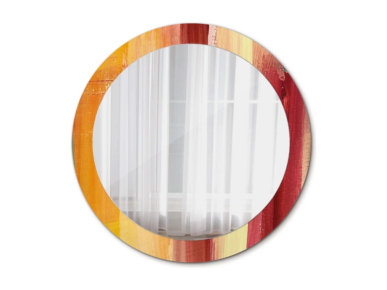 Decoratieve ronde spiegel - Abstract beeld - 80 cm
