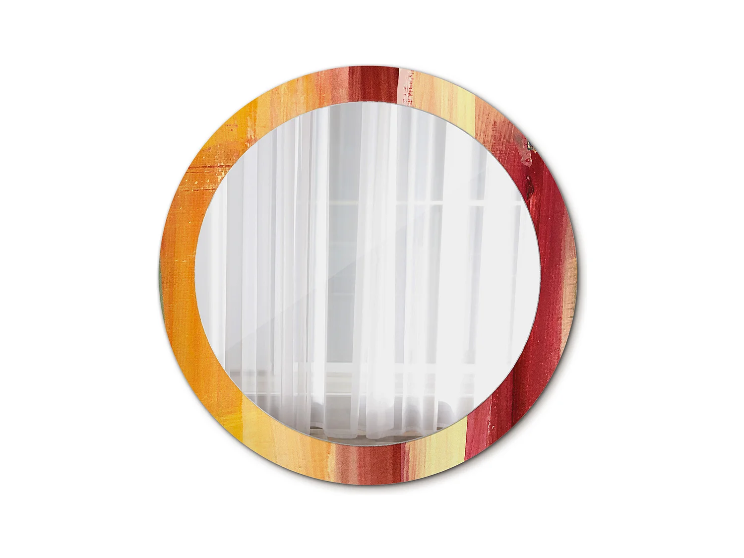 Miroir rond décoratif - Image abstraite - 80 cm