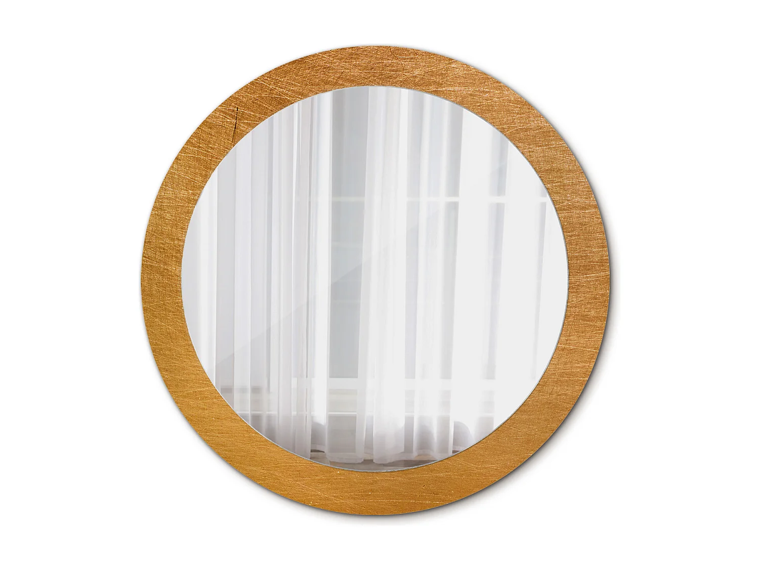 Runder dekorativer Spiegel - Vintage-Loft-Stil - 80 cm