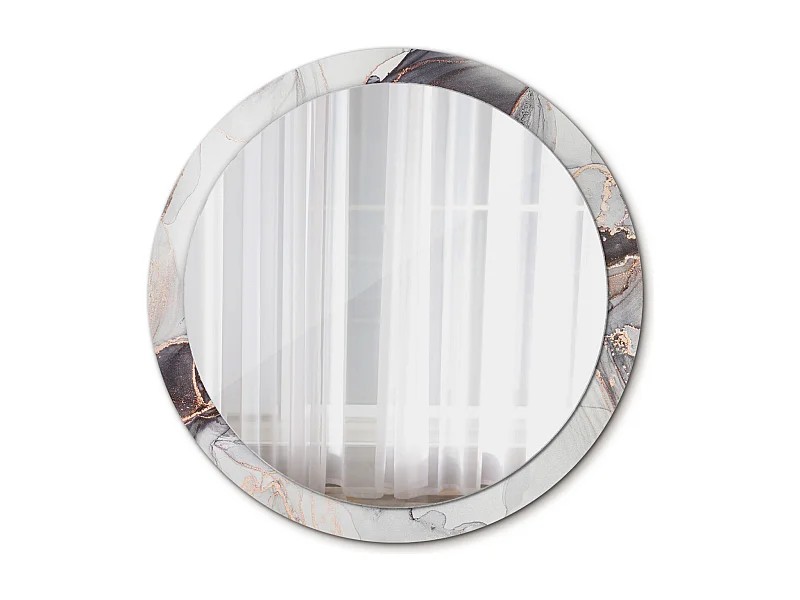 Runder dekorativer Spiegel - Abstrakter Marmor - 100 cm