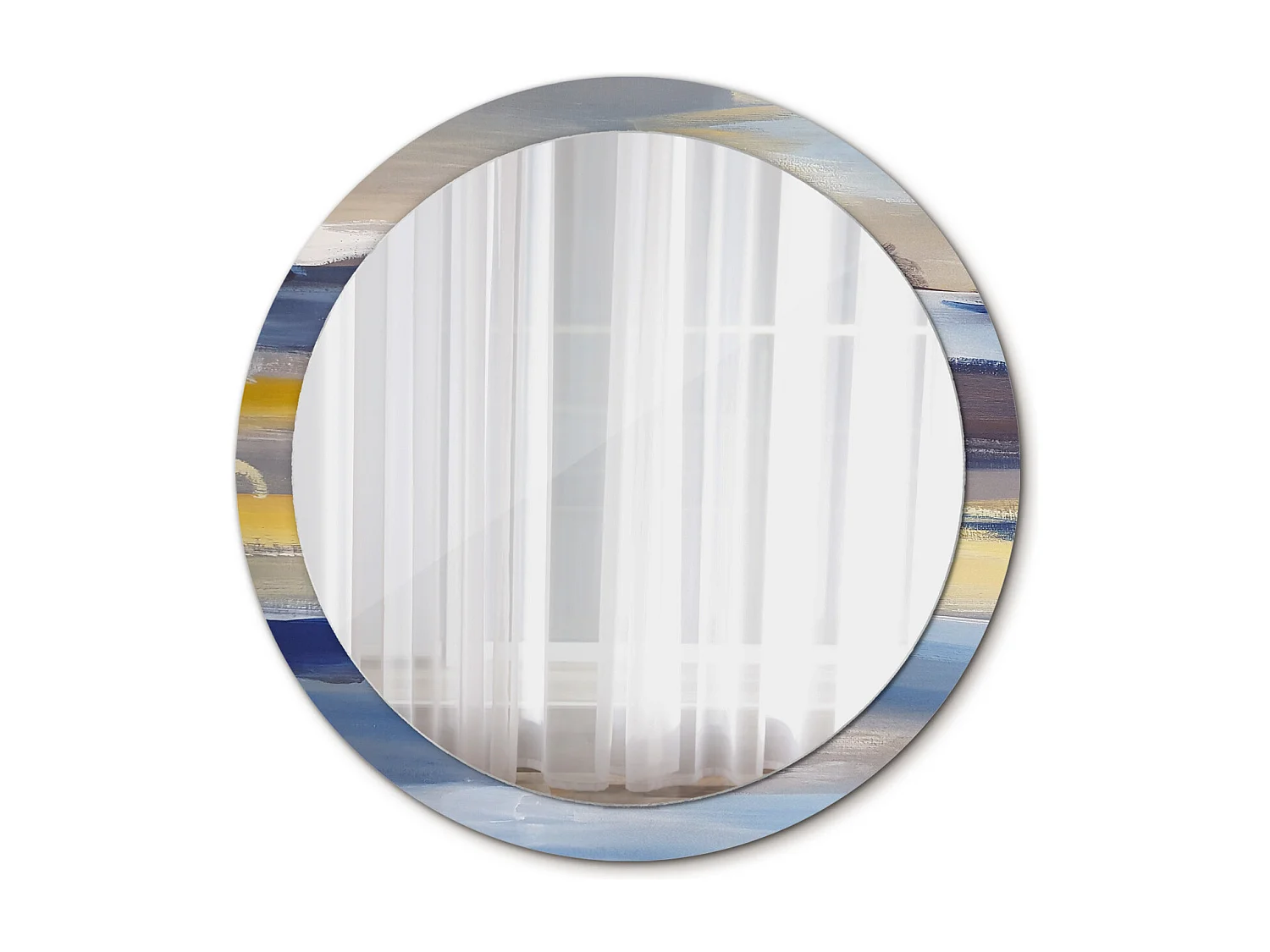 Miroir rond décoratif - Image abstraite - 100 cm