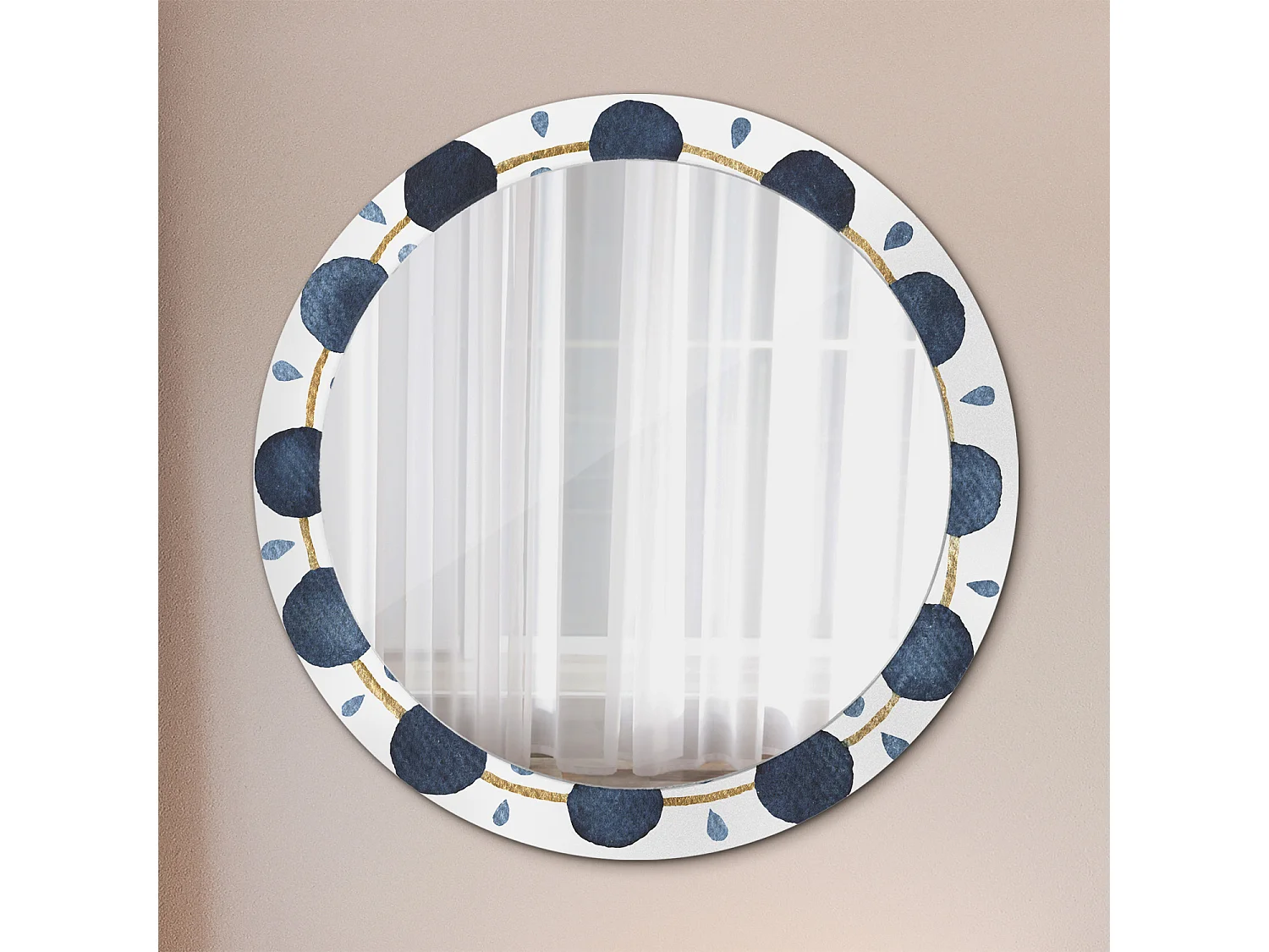 Decoratieve ronde spiegel - Mandala Lua - 80 cm