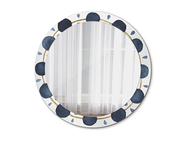 Dekorativer runder Spiegel - Mandala-Mond - 80 cm