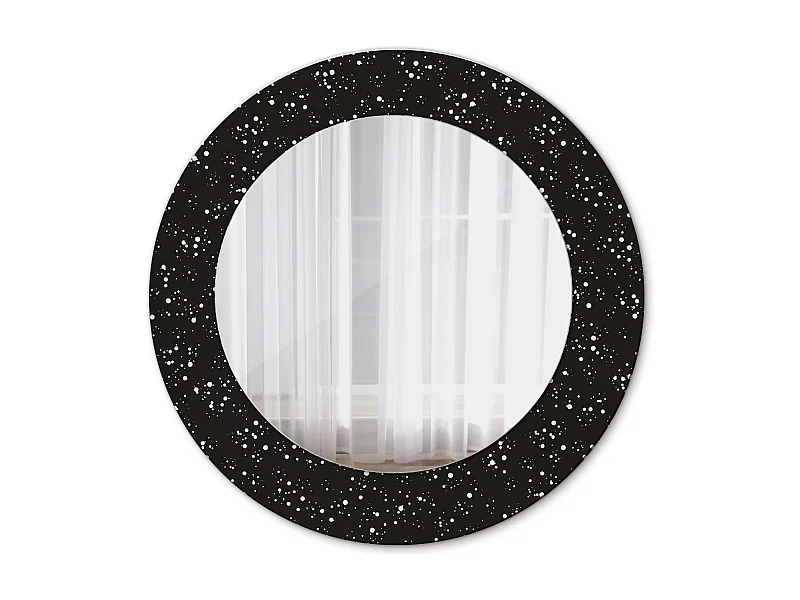 Miroir rond décoratif - Points chaotiques - 50 cm