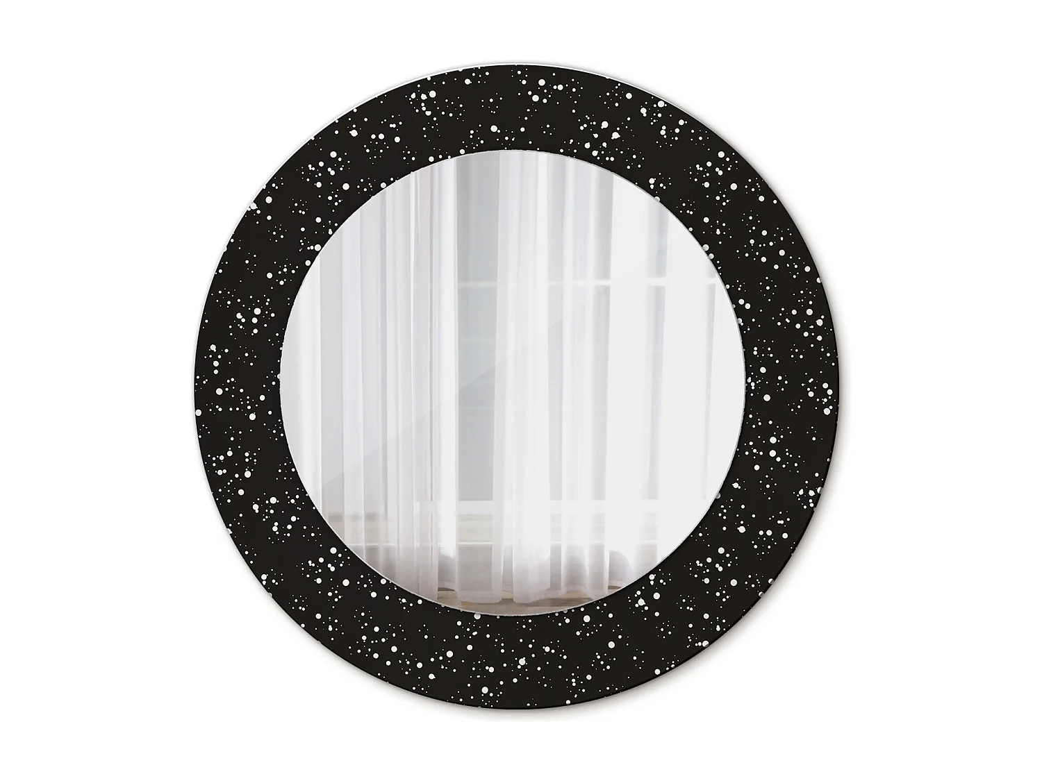 Miroir rond décoratif - Points chaotiques - 50 cm