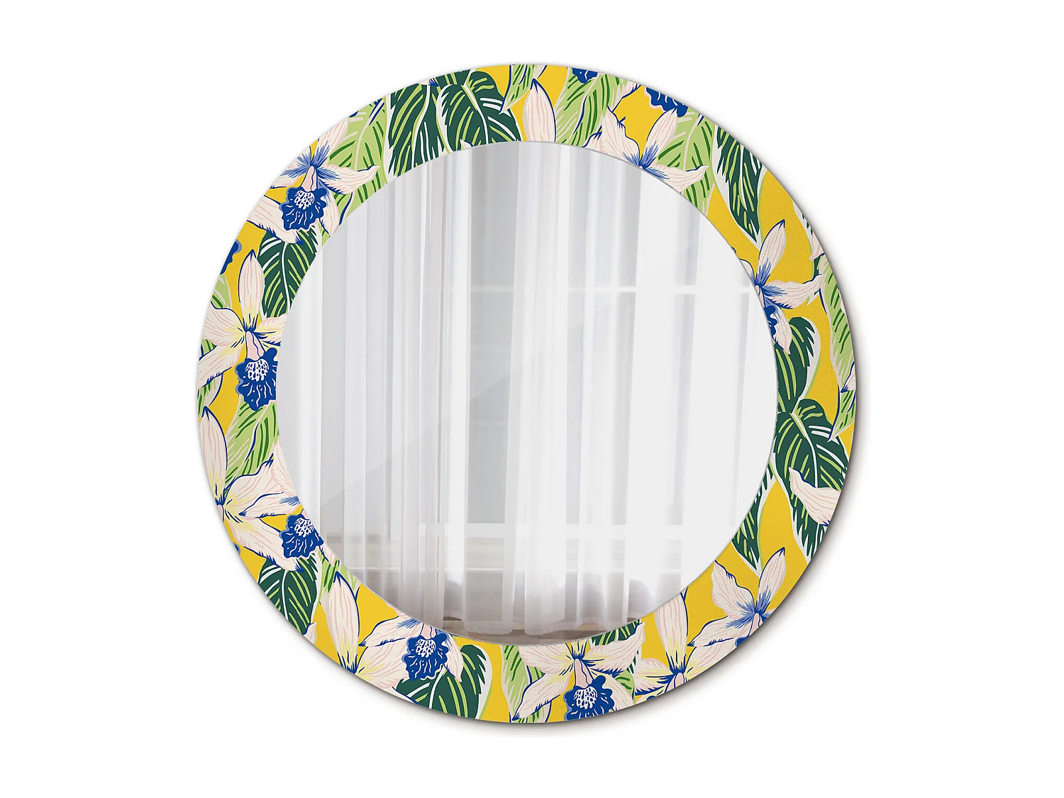 Ronde decoratieve spiegel - Orchideeën - 60 cm