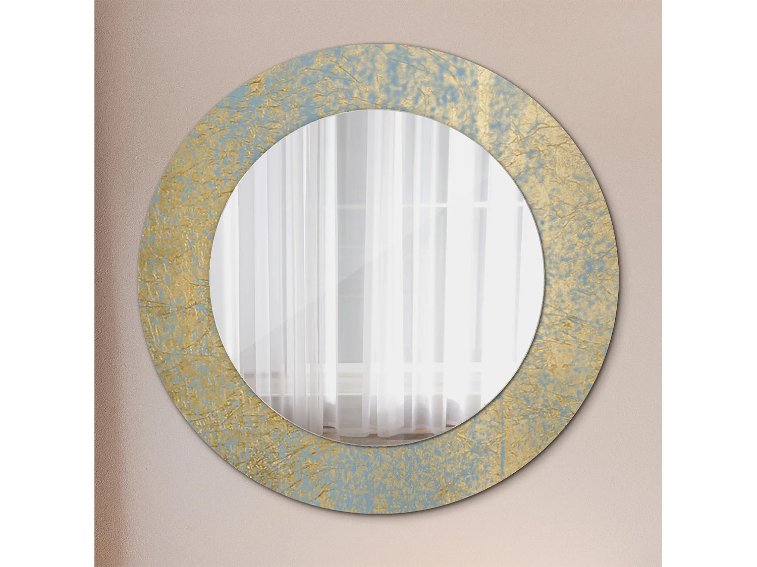 Miroir rond décoratif - Motif Loft - 50 cm