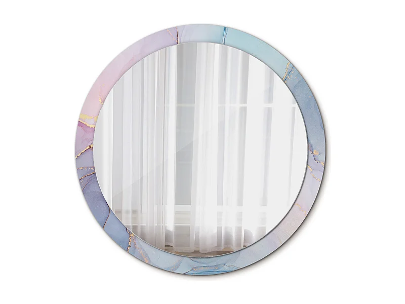 Miroir rond décoratif - Liquide abstrait - 100 cm