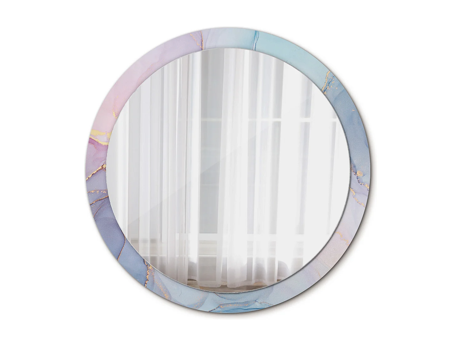 Ronde decoratieve spiegel - Abstract Fluid - 100 cm