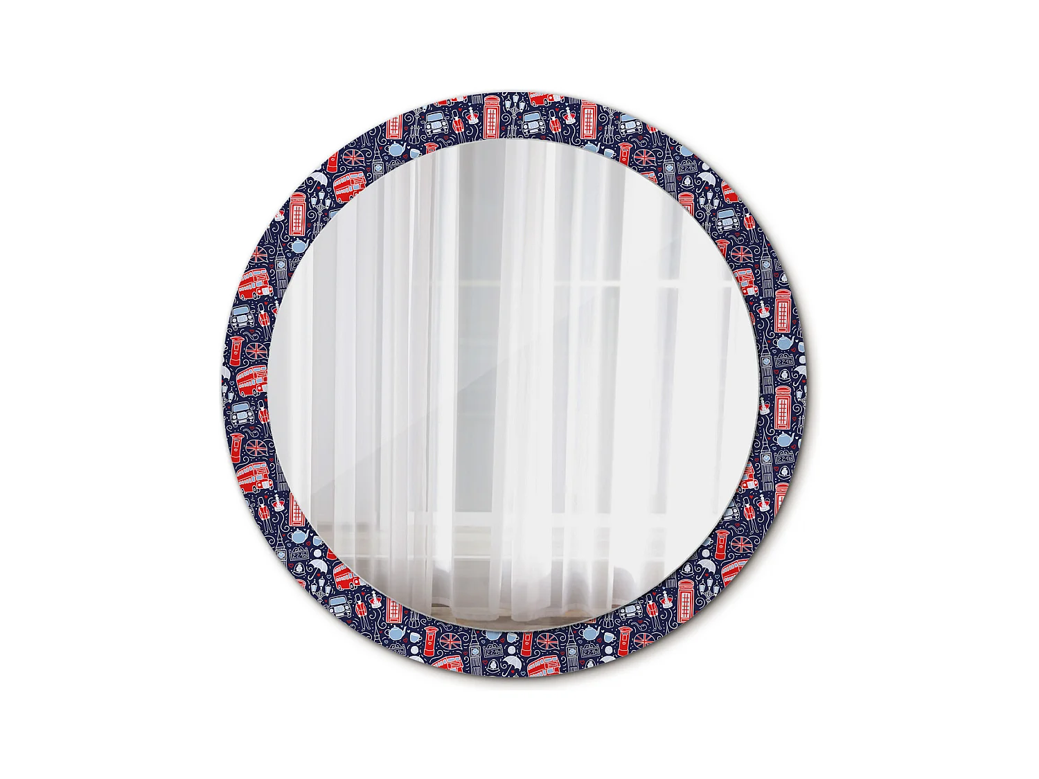 Ronde decoratieve spiegel - Londen - 90 cm