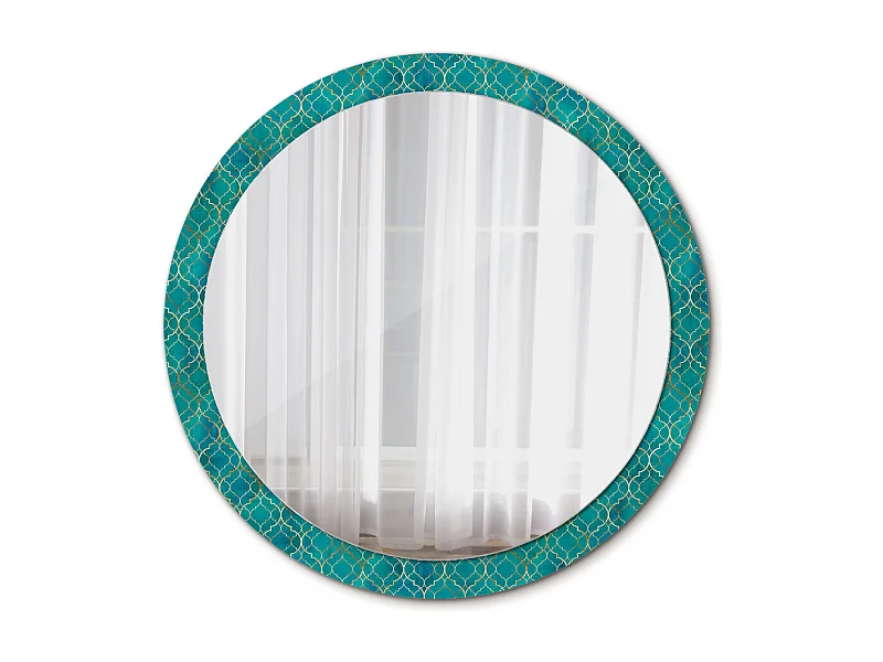 Dekorativer runder Spiegel - Farbkomposition - 100 cm