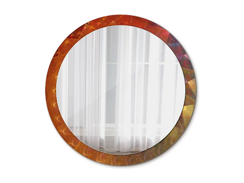 Miroir rond décoratif - Abstraction spirale - 100 cm
