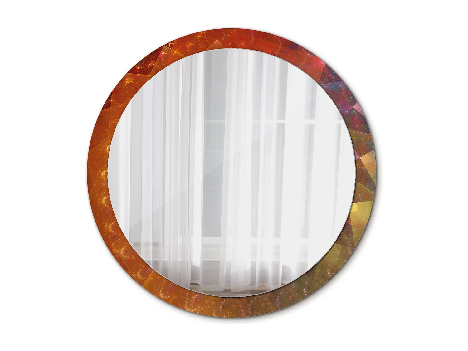 Miroir rond décoratif - Abstraction spirale - 100 cm