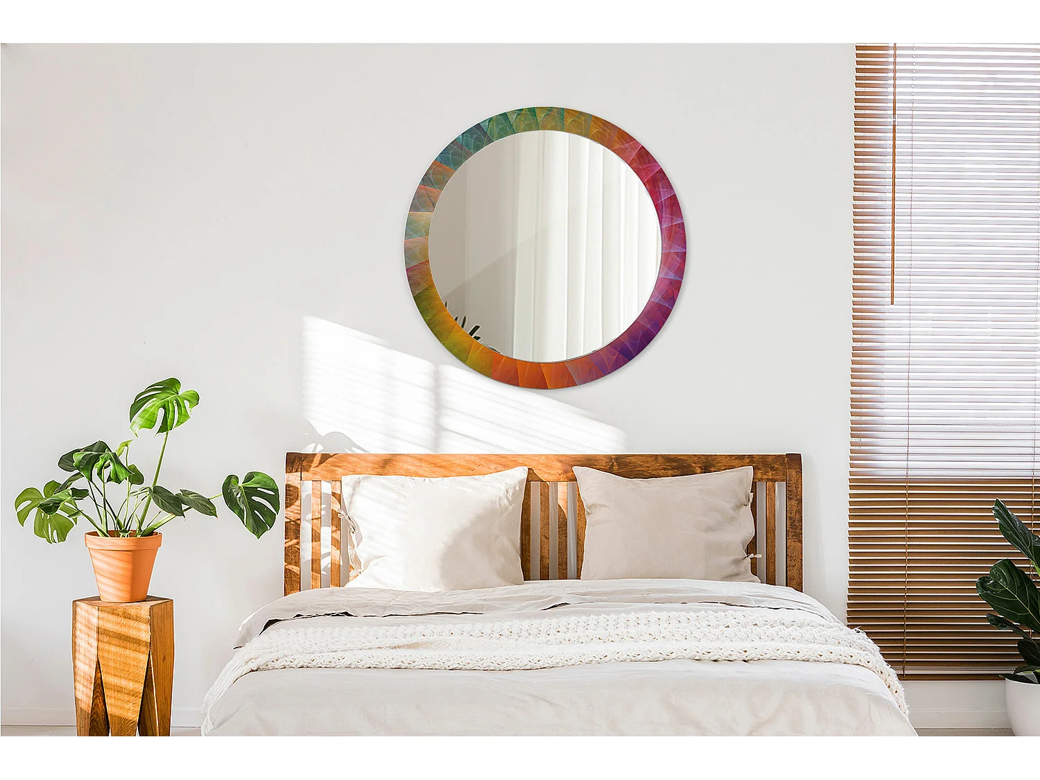 Specchio rotondo decorativo - Tavolozza colori - 80 cm