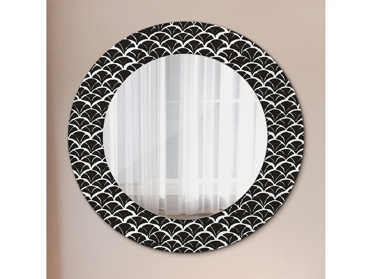 Runder dekorativer Spiegel - Orientalische Schuppen - 50 cm