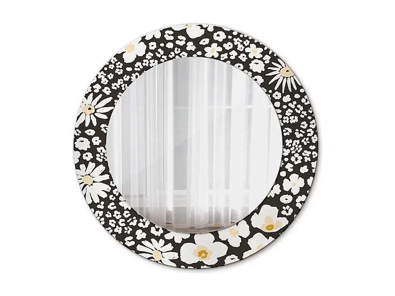 Runder dekorativer Spiegel - Gänseblümchen - 50 cm