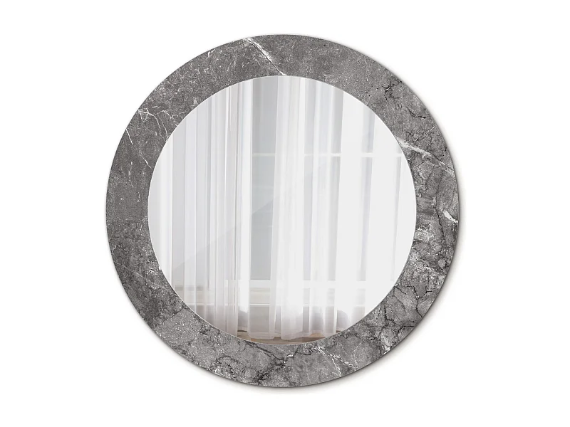 Runder dekorativer Spiegel – Rustikaler Marmor – 60 cm