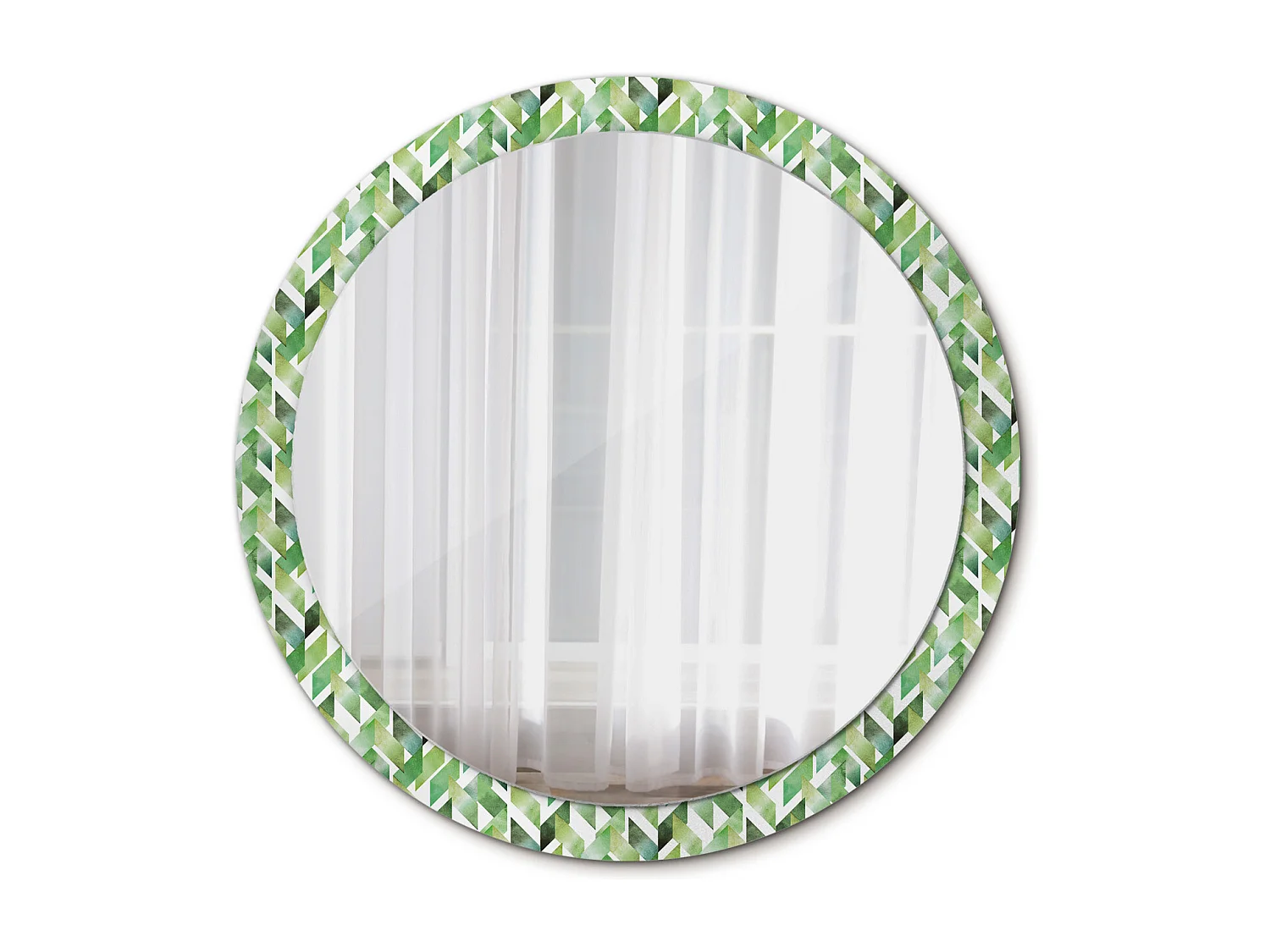 Dekorativer runder Spiegel – Chevrons – 100 cm