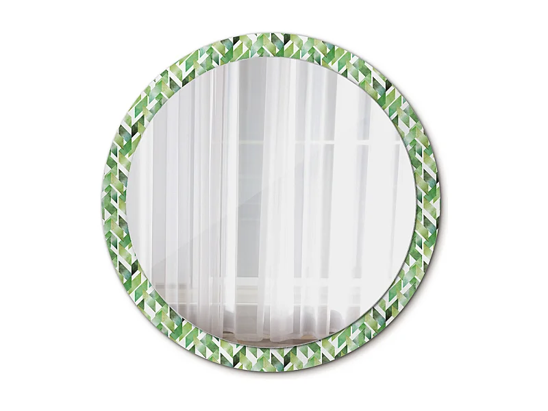 Dekorativer runder Spiegel – Chevrons – 100 cm