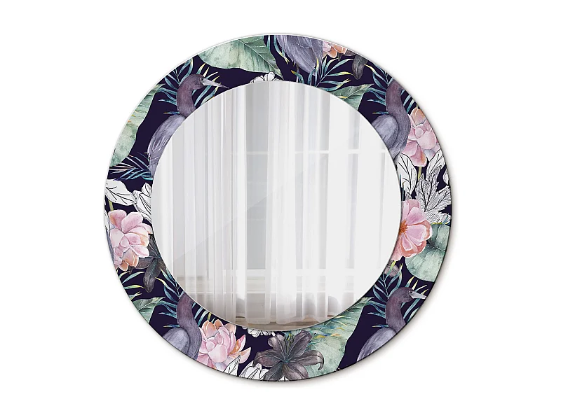 Dekorativer runder Spiegel - Airons Birds - 50 cm