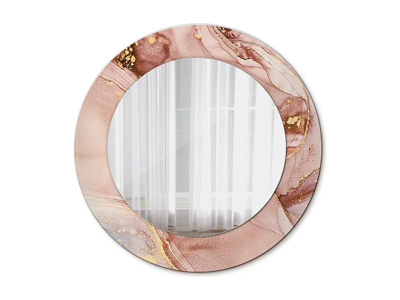 Miroir rond décoratif - Liquide abstrait - 50 cm