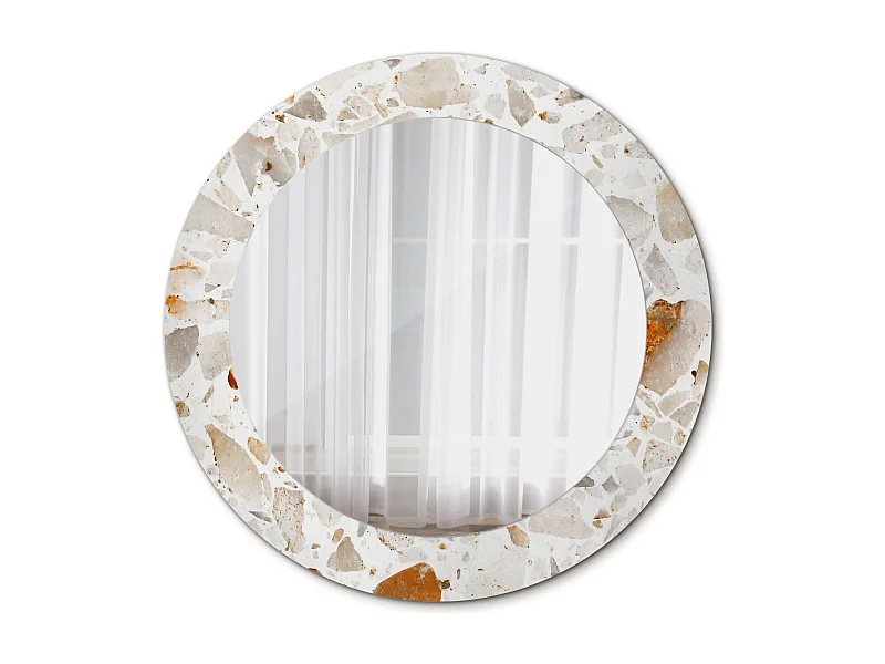 Miroir rond décoratif - Style Terrazzo - 70 cm