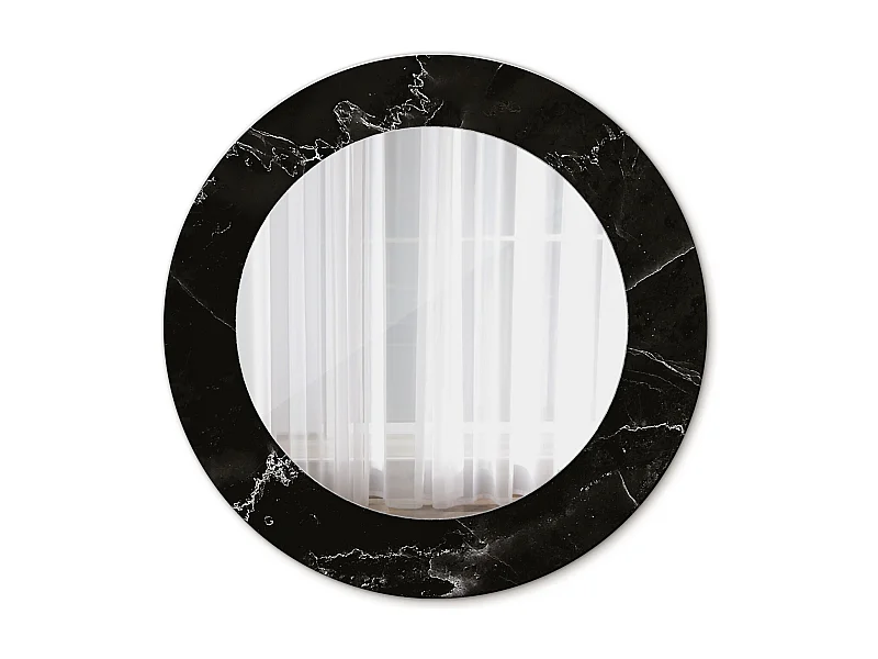 Dekorativer runder Spiegel – Marmorstein – 50 cm