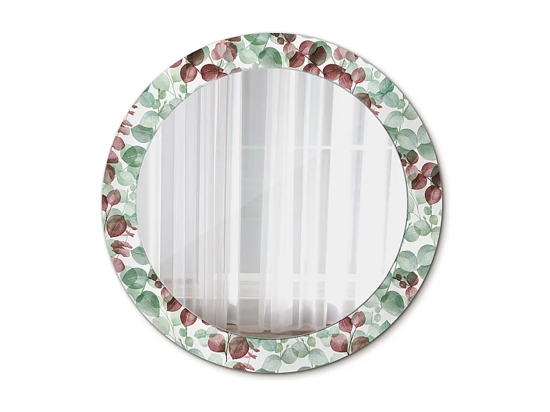 Runder dekorativer Spiegel - Eukalyptus - 60 cm