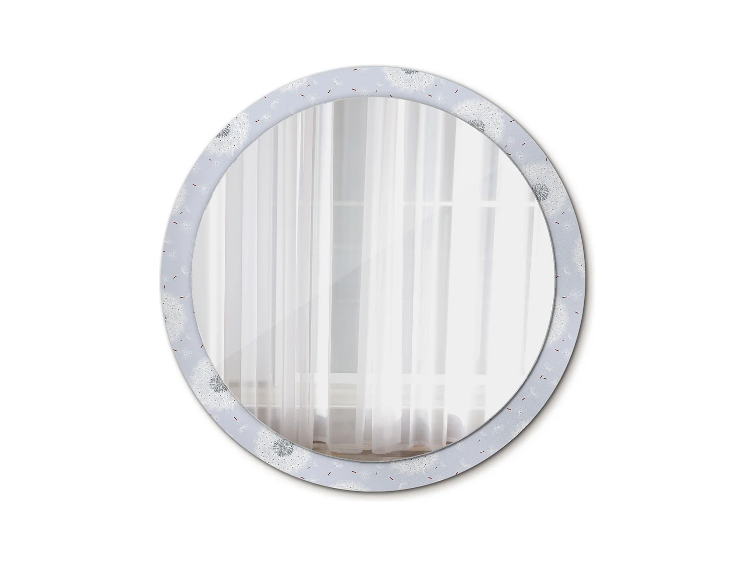 Miroir rond décoratif - Pissenlits - 100 cm