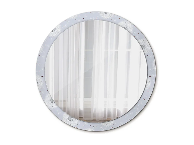 Runder dekorativer Spiegel - Löwenzahn - 100 cm
