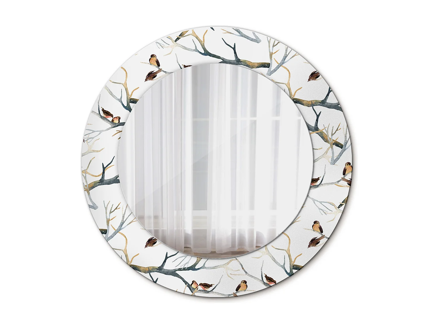 Ronde decoratieve spiegel - mussentakken - 50 cm