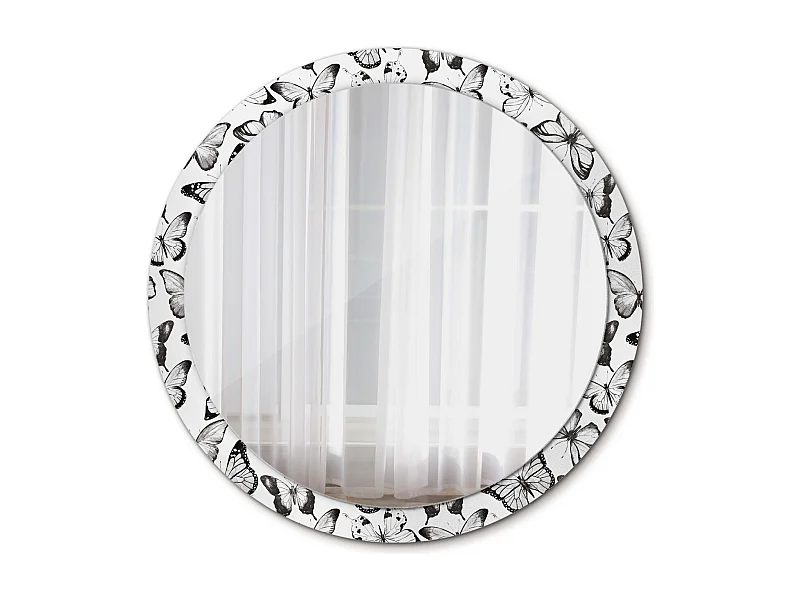 Miroir rond décoratif - Papillons - 100 cm