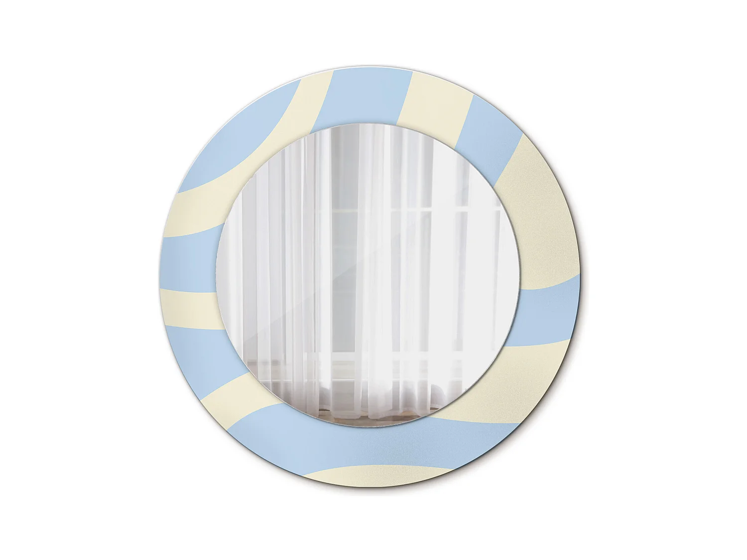 Miroir rond décoratif - Forme abstraite - 50 cm